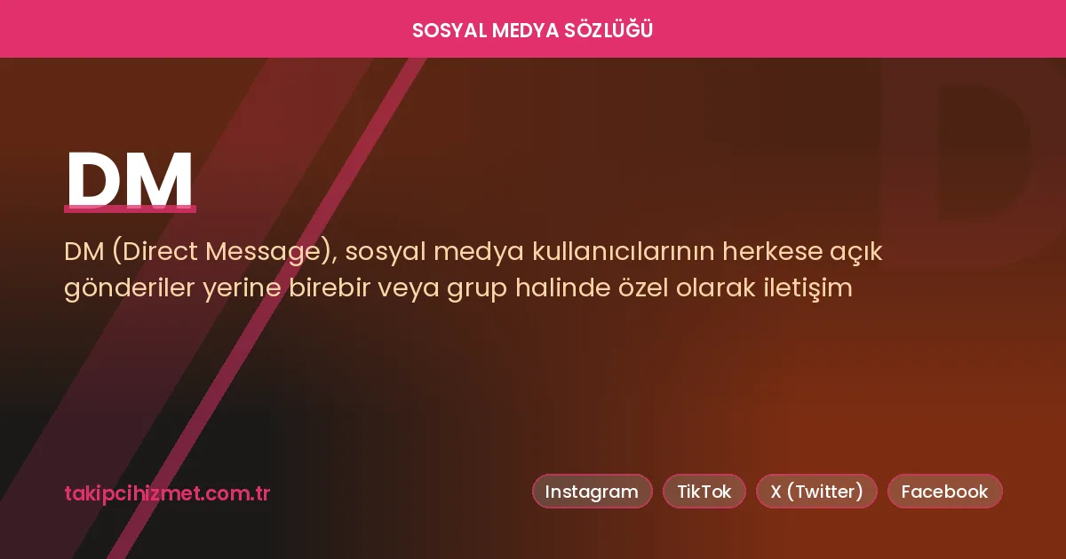 DM — sosyal medya sözlüğü