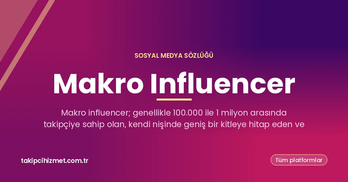 Makro Influencer — sosyal medya sözlüğü