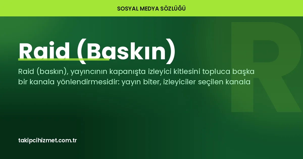 Raid (Baskın) — sosyal medya sözlüğü